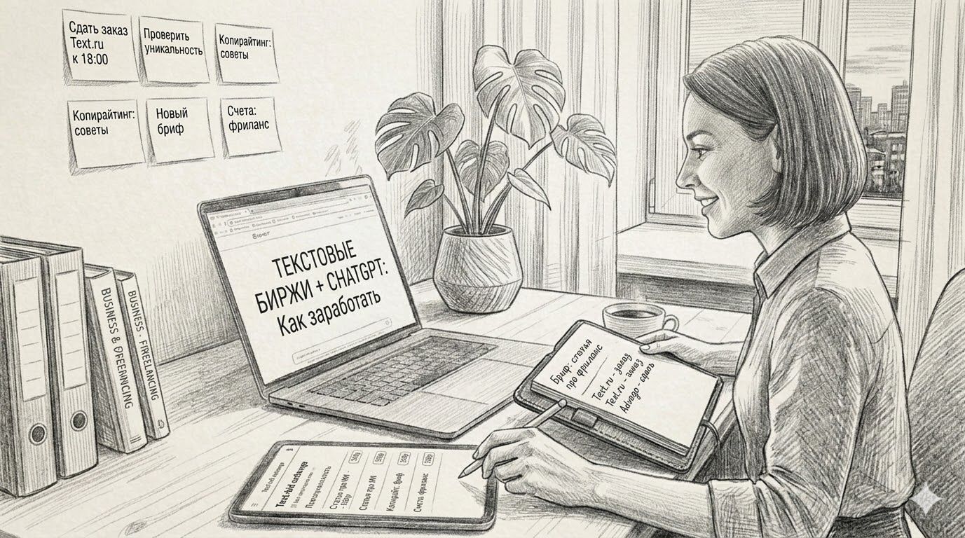 Как заработать на нейросети ChatGPT, выполняя задания на текстовых биржах