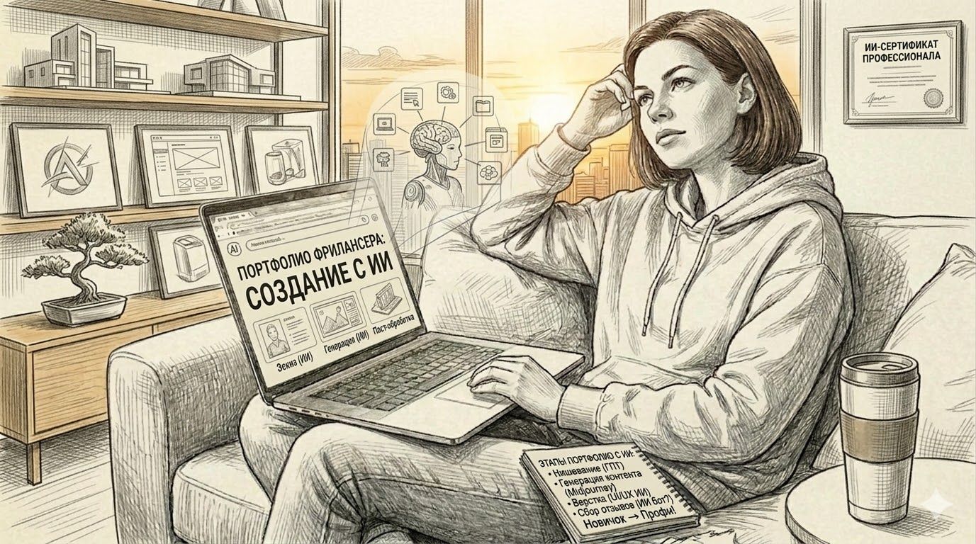 От новичка до профи: как составить портфолио фрилансера, используя только нейросети